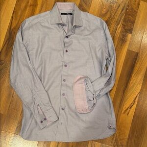 Hammer Made mens button down blue houndstooth‎ 39/15.5=medium